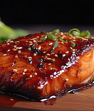 Indulge in healthy spicy honey glazed salmon, bursting with flavor and stunning presentation.