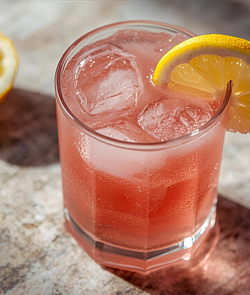 Pink Lemonade On The Table With Lemons Ai