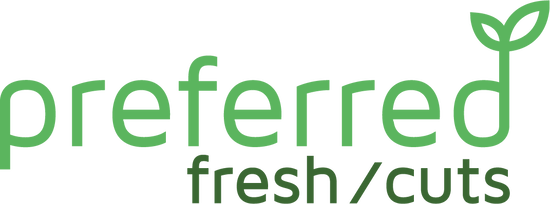 Preferred Fresh Cuts logo highlighting fresh, quality produce with a modern, eco-friendly design.